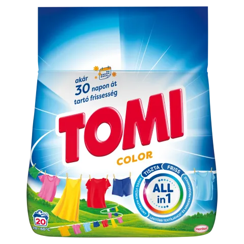Tomi Color mosószer színes ruhákhoz 20 mosás 1 kg termékhez kapcsolódó kép