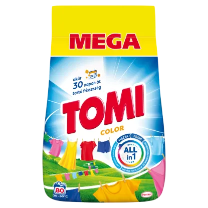Tomi Color mosószer színes ruhákhoz 80 mosás 4 kg termékhez kapcsolódó kép