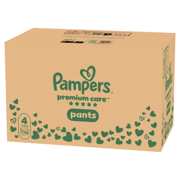 Pampers Premium Care Bugyipelenka, Méret: 4, 124 db Pelenka, 9kg-15kg termékhez kapcsolódó kép