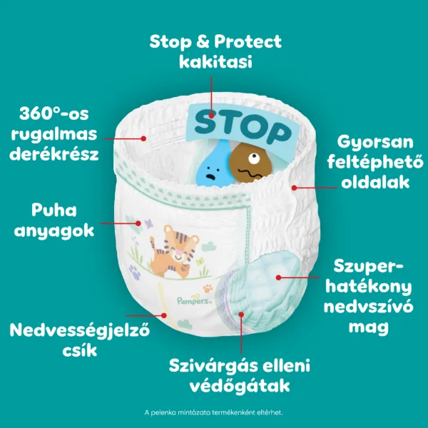 Pampers Active Baby Bugyipelenka, Méret: 3, 214 db Pelenka, 6kg-11kg termékhez kapcsolódó kép