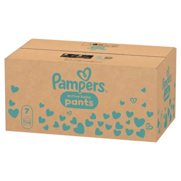 Pampers Active Baby Bugyipelenka, Méret: 7, 128 db Pelenka, 15kg+ termékhez kapcsolódó kép