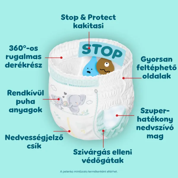 Pampers Premium Care Bugyipelenka, Méret: 6, 96 db Pelenka, 13kg-19kg termékhez kapcsolódó kép