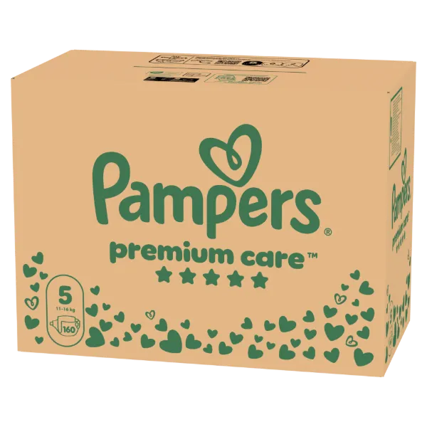 Pampers Premium Care Pelenka, Méret: 5, 160 db, 11kg-16kg termékhez kapcsolódó kép
