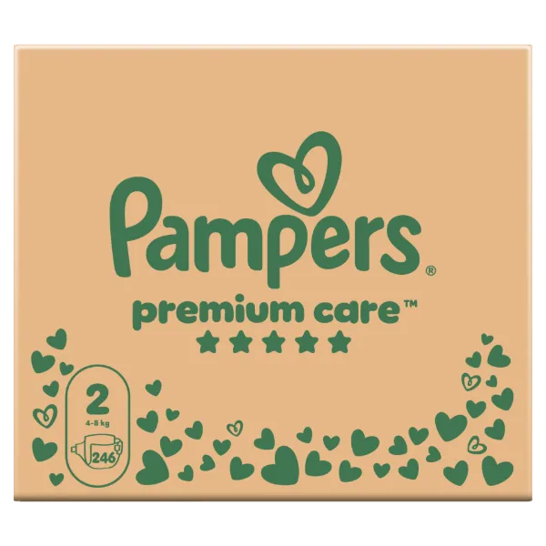 Pampers Premium Care Pelenka, Méret: 2, 246 db, 4kg-8kg termékhez kapcsolódó kép