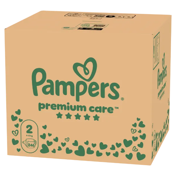 Pampers Premium Care Pelenka, Méret: 2, 246 db, 4kg-8kg termékhez kapcsolódó kép