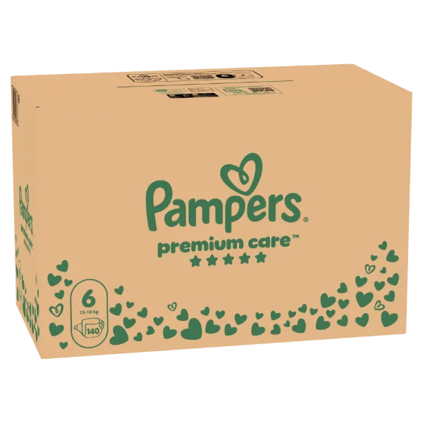 Pampers Premium Care Pelenka, Méret: 6, 140 db, 13kg-18kg termékhez kapcsolódó kép