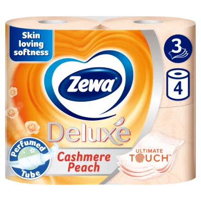 Zewa Deluxe Cashmere Peach 3 rétegű toalettpapír 4 tekercs termékhez kapcsolódó kép