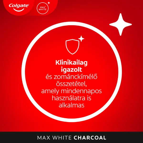 Colgate Max White Charcoal fogfehérítő fogkrém 75 ml termékhez kapcsolódó kép