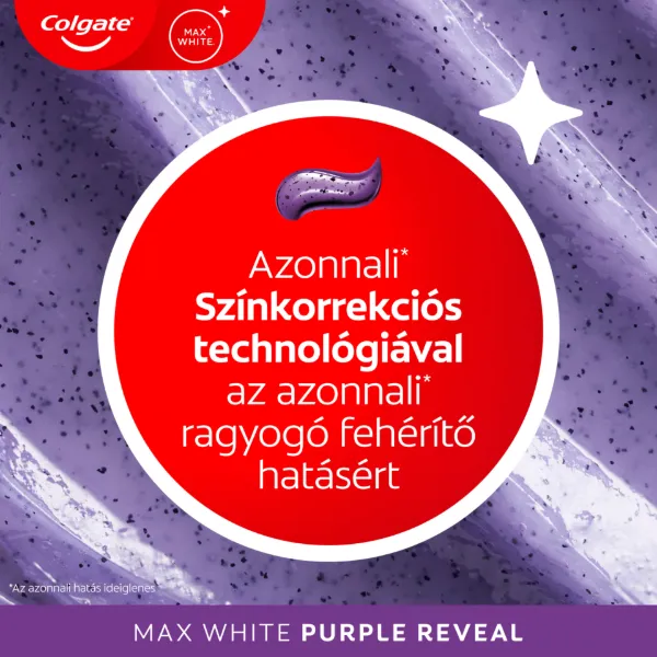 Colgate Max White Purple Reveal fogfehérítő fogkrém 75 ml termékhez kapcsolódó kép