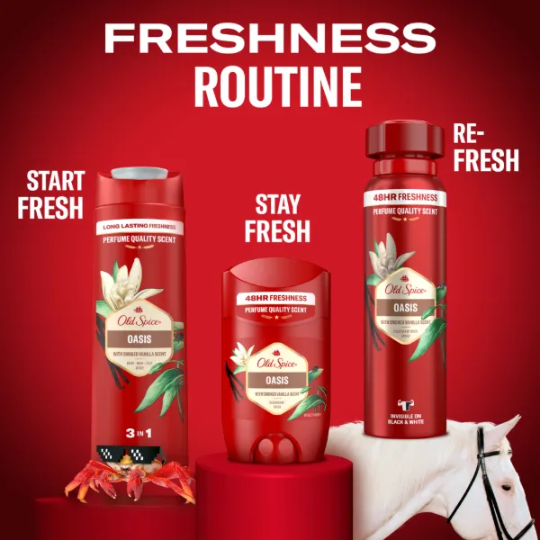 Old Spice Oasis Férfi Sampon és Tusfürdő, Hosszan Tartó Frissesség, 400 ml termékhez kapcsolódó kép