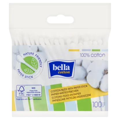 Bella fültisztító pálcika papír szárral 100 db termékhez kapcsolódó kép