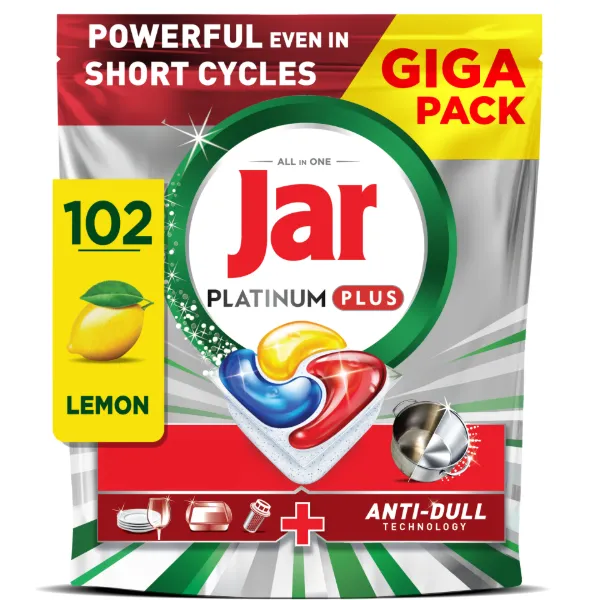 Jar Platinum Plus Lemon All In One Mosogatókapszula, 102 db termékhez kapcsolódó kép