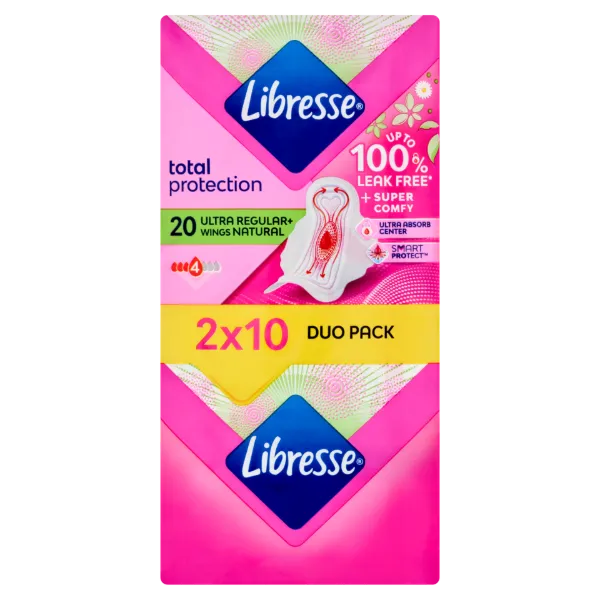 Libresse Ultra Regular+ Total Protection egészségügyi betét aloe vera kivonattal 20 db termékhez kapcsolódó kép
