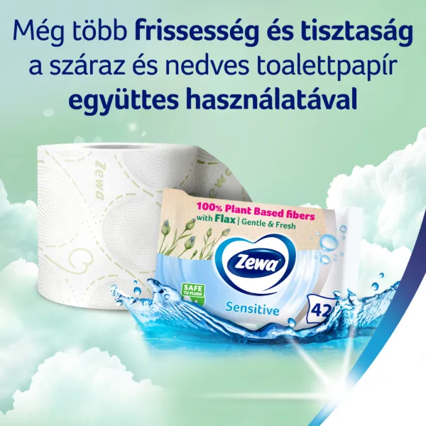 Zewa Deluxe Camomile Comfort toalettpapír 3 rétegű 8 tekercs termékhez kapcsolódó kép