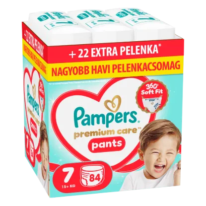 Pampers Premium Care Bugyipelenka, Méret: 7, 84 db Pelenka, 15kg+ termékhez kapcsolódó kép