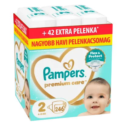 Pampers Premium Care Pelenka, Méret: 2, 246 db, 4kg-8kg termékhez kapcsolódó kép