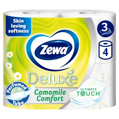 Zewa Deluxe Camomile Comfort toalettpapír 3 rétegű 4 tekercs termékhez kapcsolódó kép