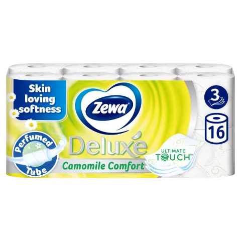 Zewa Deluxe Camomile Comfort toalettpapír 3 rétegű 16 tekercs termékhez kapcsolódó kép