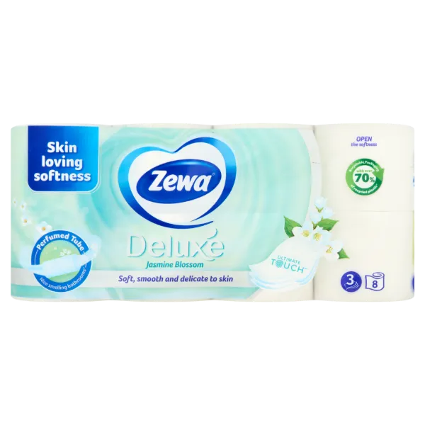 Zewa Deluxe Jasmine Blossom toalettpapír 3 rétegű 8 tekercs termékhez kapcsolódó kép
