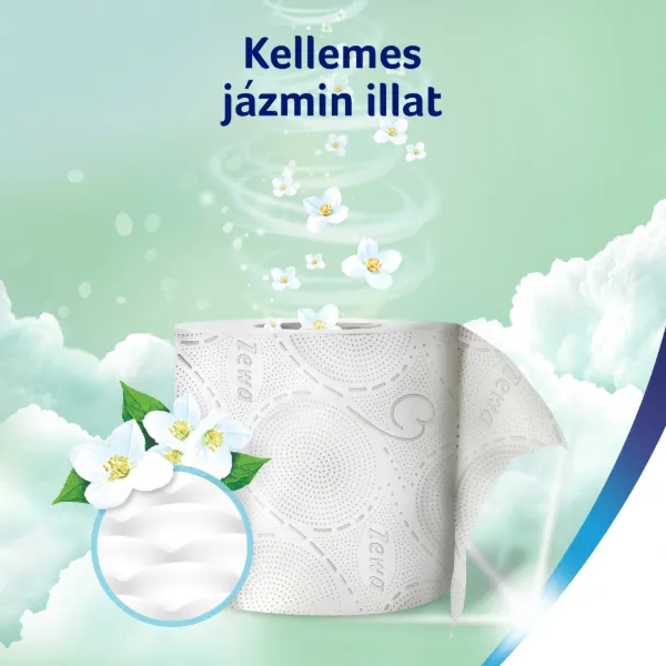 Zewa Deluxe Jasmine Blossom toalettpapír 3 rétegű 8 tekercs termékhez kapcsolódó kép