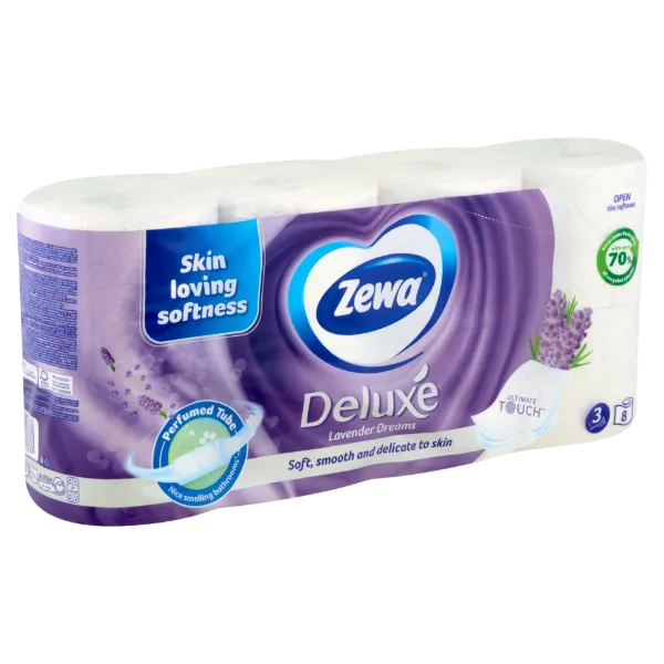 Zewa Deluxe Lavender Dreams toalettpapír 3 rétegű 8 tekercs termékhez kapcsolódó kép