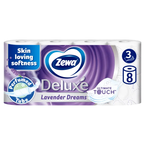 Zewa Deluxe Lavender Dreams toalettpapír 3 rétegű 8 tekercs termékhez kapcsolódó kép