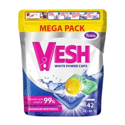 Violeta VESH mosókapszula 42db Fehér ruhákhoz termékhez kapcsolódó kép
