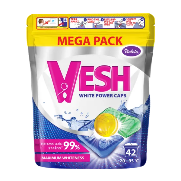 Violeta VESH mosókapszula 42db Fehér ruhákhoz termékhez kapcsolódó kép