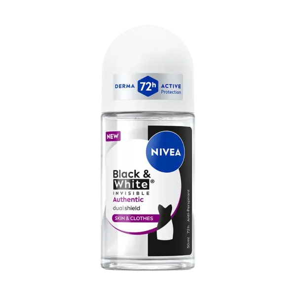 Nivea Golyós dezodor 50 ml Black & White Invisible Authentic termékhez kapcsolódó kép