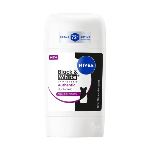 Nivea Deo stift 50 ml Black & White Invisible Authentic termékhez kapcsolódó kép