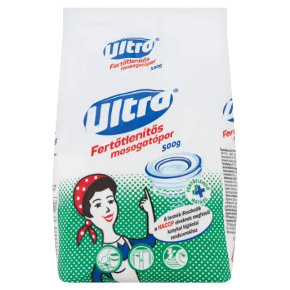 Ultra fertőtlenítős mosogatópor 500 g termékhez kapcsolódó kép