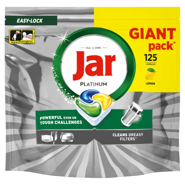 Jar Platinum Lemon All In One Mosogatókapszula, 125 db termékhez kapcsolódó kép