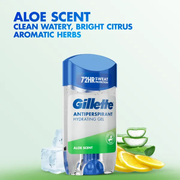 Gillette Aloe Scent Izzadásgátló Hidratáló Gél Férfiaknak, 70 ml termékhez kapcsolódó kép