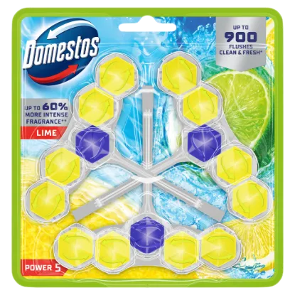 Domestos Power 5 Lime WC frissítő blokk 3 x 50 g termékhez kapcsolódó kép
