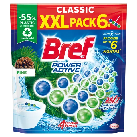 Bref Power Active Pine WC frissítő 6 x 50 g (300 g) termékhez kapcsolódó kép