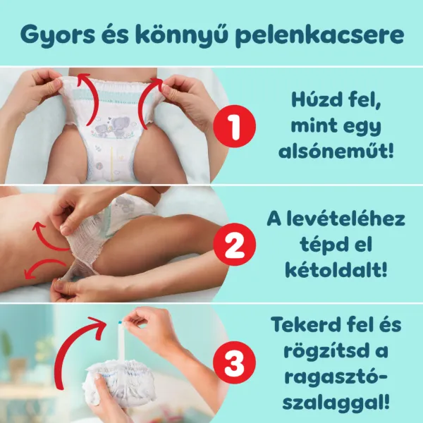 Pampers Premium Care Bugyipelenka, Méret: 6, 31 db Pelenka, 13kg-19kg termékhez kapcsolódó kép