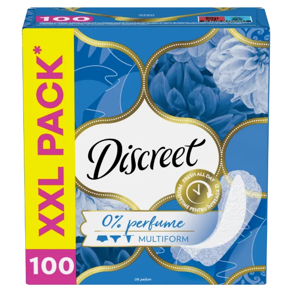 Discreet Légáteresztő Multiform illatmentes Tisztasági Betétek x100 termékhez kapcsolódó kép