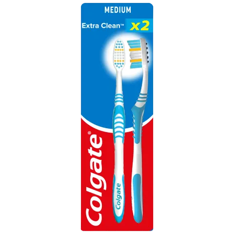 Colgate Extra Clean közepes fogkefe 2 db termékhez kapcsolódó kép