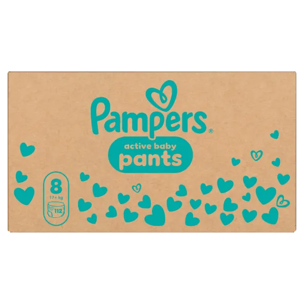 Pampers Active Baby Bugyipelenka, Méret: 8, 110 db Pelenka, 17kg+ termékhez kapcsolódó kép