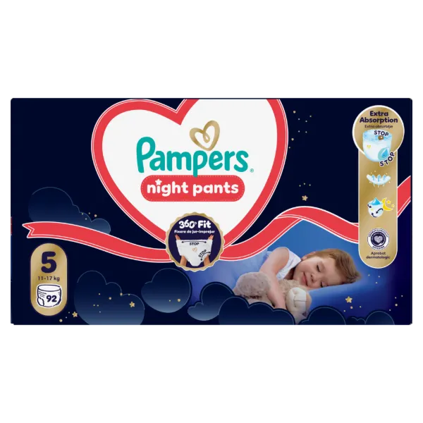 Pampers Night Bugyipelenka, Méret: 5, 92 db Pelenka, 11kg-17kg termékhez kapcsolódó kép