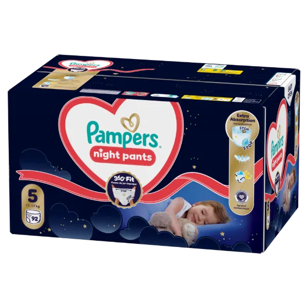 Pampers Night Bugyipelenka, Méret: 5, 92 db Pelenka, 11kg-17kg termékhez kapcsolódó kép