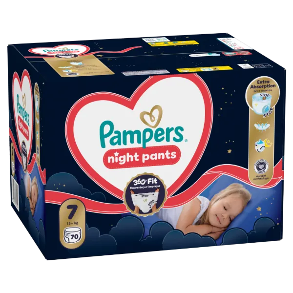 Pampers Night Bugyipelenka, Méret: 7, 70 db Pelenka, 15kg+ termékhez kapcsolódó kép