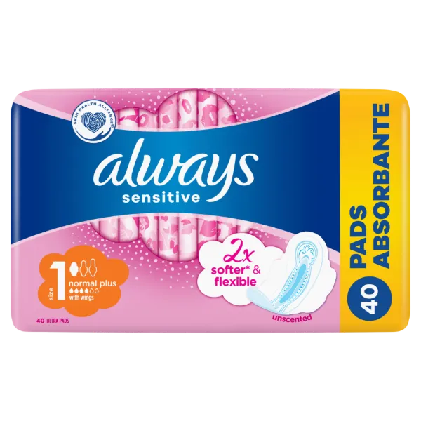 Always Ultra Sensitive Normal Plus (1-es méret) Egészségügyi Betét , 40 db termékhez kapcsolódó kép