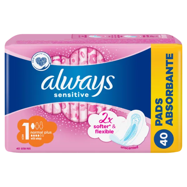 Always Ultra Sensitive Normal Plus (1-es méret) Egészségügyi Betét , 40 db termékhez kapcsolódó kép