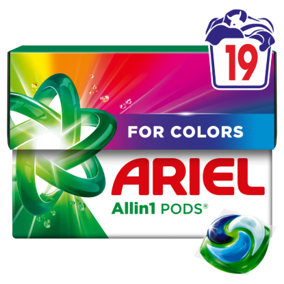 Ariel Allin1 PODS Folyékony Mosókapszula Színes Ruhákhoz, 19 Mosáshoz termékhez kapcsolódó kép