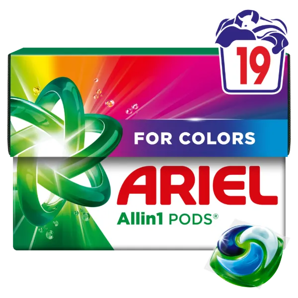 Ariel Allin1 PODS Folyékony Mosókapszula Színes Ruhákhoz, 19 Mosáshoz termékhez kapcsolódó kép