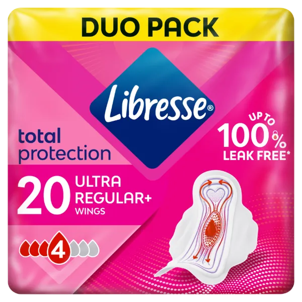 Libresse Ultra Regular+ egészségügyi betét 2 x 10 db termékhez kapcsolódó kép