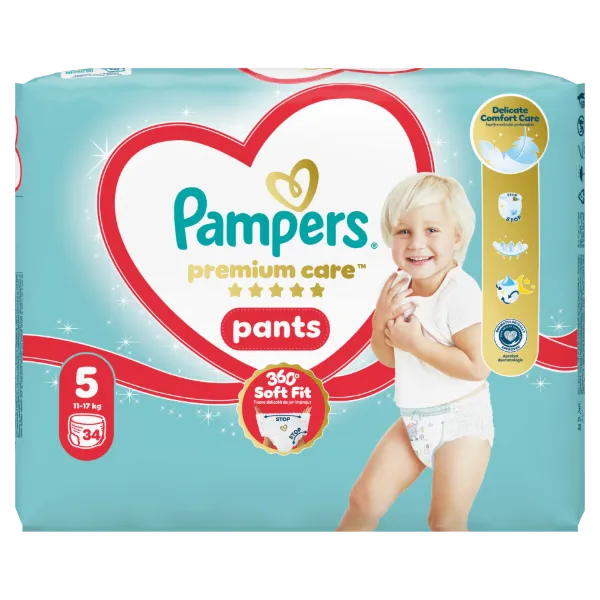 Pampers Premium Care Bugyipelenka, Méret: 5, 34 db Pelenka, 11kg-17kg termékhez kapcsolódó kép
