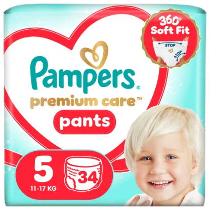 Pampers Premium Care Bugyipelenka, Méret: 5, 34 db Pelenka, 11kg-17kg termékhez kapcsolódó kép