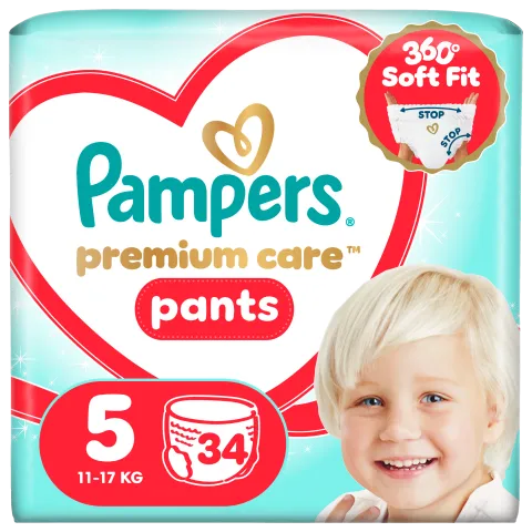 Pampers Premium Care Bugyipelenka, Méret: 5, 34 db Pelenka, 11kg-17kg termékhez kapcsolódó kép